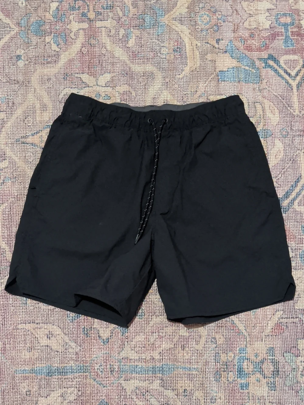 Men's J Crew Black Drawstring Tech Shorts with Built-in Liner Short